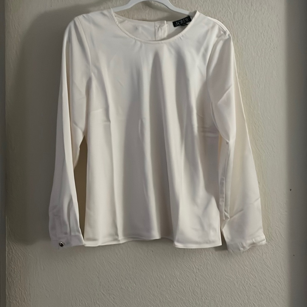 Off white J crew long sleeve shirt